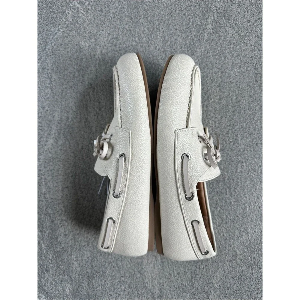 NWT Off-White Midge Boat Shoe Comfy Memory Foam Cream Ivory Flats Women's 7.5 - Picture 10 of 13